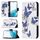 Per Samsung Galaxy S22 5G colorato modello di disegno orizzontale flip custodia in pelle con supporto e carte e portafoglio (farfalle blu) Per Samsung Galaxy S22 5G colorato modello di disegno orizzontale flip custodia in pelle con supporto e carte e portafoglio (farfalle blu)