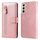 Per Samsung Galaxy S22 5G texture di vitello con cerniera con cerniera custodia orizzontale in pelle flip (oro rosa) Per Samsung Galaxy S22 5G texture di vitello con cerniera con cerniera custodia orizzontale in pelle flip (oro rosa)