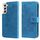 Per Samsung Galaxy S22 5G 7-Petal Flowers Embossed flip in pelle custodia con titolare e slot per schede (blu) Per Samsung Galaxy S22 5G 7-Petal Flowers Embossed flip in pelle custodia con titolare e slot per schede (blu)