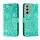 Per Samsung Galaxy S22 5G Cassa del telefono in pelle di pizzo con supporto e carta Slot e portafoglio e cornice fotografica (verde) Per Samsung Galaxy S22 5G Cassa del telefono in pelle di pizzo con supporto e carta Slot e portafoglio e cornice fotografica (verde)