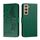 Per Samsung Galaxy S22 5G Pattern di piume Litchi texture custodia in pelle con supporto e carte slot e portafoglio (verde) Per Samsung Galaxy S22 5G Pattern di piume Litchi texture custodia in pelle con supporto e carte slot e portafoglio (verde)