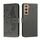 Per Samsung Galaxy S22 5G Pattern di piume Litchi Texture in pelle Cassa del telefono con supporto e carte Slot & Portafoglio (Grigio) Per Samsung Galaxy S22 5G Pattern di piume Litchi Texture in pelle Cassa del telefono con supporto e carte Slot & Portafoglio (Grigio)