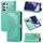 Per Samsung Galaxy S22 Ultra 5G Mandala Flower Gemping orizzontale flip custodia in pelle con supporto e carte Slot & Portafoglio e cordino (verde) Per Samsung Galaxy S22 Ultra 5G Mandala Flower Gemping orizzontale flip custodia in pelle con supporto e carte Slot & Portafoglio e cordino (verde)