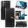 Per Samsung Galaxy S22 5G Cassa del telefono in pelle di colore solido (nero) Per Samsung Galaxy S22 5G Cassa del telefono in pelle di colore solido (nero)