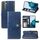 Per Samsung Galaxy S22 5G Cassa del telefono in pelle di colore solido (blu) Per Samsung Galaxy S22 5G Cassa del telefono in pelle di colore solido (blu)