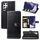 Per Samsung Galaxy S22 Ultra 5G Cassa del telefono in pelle di colore massello (nero) Per Samsung Galaxy S22 Ultra 5G Cassa del telefono in pelle di colore massello (nero)