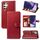 Per Samsung Galaxy S22 Ultra 5G Custodia in pelle massello di colore solido (rosso) Per Samsung Galaxy S22 Ultra 5G Custodia in pelle massello di colore solido (rosso)