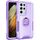 Per Samsung Galaxy S21 Ultra 5G 3 in 1 PC + Cassa del telefono TPU con supporto ad anello (viola) Per Samsung Galaxy S21 Ultra 5G 3 in 1 PC + Cassa del telefono TPU con supporto ad anello (viola)