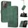 Per Samsung Galaxy S21 Ultra 5G Pelle cubica Sento Cassa del telefono in pelle flip (verde scuro) Per Samsung Galaxy S21 Ultra 5G Pelle cubica Sento Cassa del telefono in pelle flip (verde scuro)