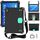 Per Lenovo TAB 4 10 PLUS TB-X704F / N / L / V DESIGN DESIGN DI DESIGN EVA + PC Materiale Quattro angoli Anti Caduta piatta conchiglia protettiva con cinturino (nero + AQUA) Per Lenovo TAB 4 10 PLUS TB-X704F / N / L / V DESIGN DESIGN DI DESIGN EVA + PC Materiale Quattro angoli Anti Caduta piatta conchiglia protettiva con cinturino (nero + AQUA)