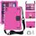 Per Lenovo TAB 4 10 TB-X304F / N Design a nido d'ape Eva + PC Materiale PC Quattro angolo Anti cadere Shell protettive piatta con cinturino (Rose Red + Nero)