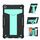 Per Samsung Galaxy Tab A8.4 (2020) T307 Staffa a forma di T Colore a contrasto PC antiurto + Custodia protettiva piatta in silicone (nero + verde menta)