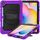 Per Samsung Galaxy Tab S6 Lite P610 Custodia protettiva antiurto in silicone colorato + PC con supporto e tracolla, tracolla e slot per penna (viola) Per Samsung Galaxy Tab S6 Lite P610 Custodia protettiva antiurto in silicone colorato + PC con supporto e tracolla, tracolla e slot per penna (viola)