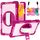 Per Samsung Galaxy Tab A 10.1 2019 T515 T515 360 gradi Rotazione a contrasto Colore antiurto antiurto + Cassa del PC con supporto e cinghia a presa e tracolla (Rosa rossa + rosa) Per Samsung Galaxy Tab A 10.1 2019 T515 T515 360 gradi Rotazione a contrasto Colore antiurto antiurto + Cassa del PC con supporto e cinghia a presa e tracolla (Rosa rossa + rosa)
