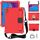 Per Lenovo TAB M10 TB-X505X / F Design a nido d'ape EVA + PC Materiale PC Quattro angoli Anti Caduta Shell protettiva con cinturino (rosso + nero)