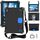 Per Lenovo Smart Tab M10 TB-605F Design a nido d'ape + Materiale PC + PC Materiale quattro angolo Anti caduta piatto protettivo con cinturino (nero + blu) Per Lenovo Smart Tab M10 TB-605F Design a nido d'ape + Materiale PC + PC Materiale quattro angolo Anti caduta piatto protettivo con cinturino (nero + blu)