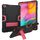 Per Galaxy Tab A 10.1 (2019) T510 Custodia combinata in silicone a colori a contrasto + PC con supporto (nero + rosa rossa) Per Galaxy Tab A 10.1 (2019) T510 Custodia combinata in silicone a colori a contrasto + PC con supporto (nero + rosa rossa)