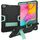 Per Galaxy Tab A 10.1 (2019) T510 Custodia combinata in silicone a colori a contrasto + PC con supporto (nero + acqua) Per Galaxy Tab A 10.1 (2019) T510 Custodia combinata in silicone a colori a contrasto + PC con supporto (nero + acqua)