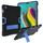 Per Galaxy Tab S5e T720 Custodia combinata in silicone a colori a contrasto + PC con supporto (nero + blu) Per Galaxy Tab S5e T720 Custodia combinata in silicone a colori a contrasto + PC con supporto (nero + blu)