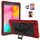 Per Galaxy Tab A 8.0 (2019) T290 Custodia combinata in silicone a colori a contrasto + PC con supporto (rosso + nero) Per Galaxy Tab A 8.0 (2019) T290 Custodia combinata in silicone a colori a contrasto + PC con supporto (rosso + nero)