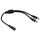 5,5 x 2,1 mm 1 a 2 da femmina a maschio Cavo di alimentazione adattatore splitter CC, lunghezza cavo: 70 cm (nero) 5,5 x 2,1 mm 1 a 2 da femmina a maschio Cavo di alimentazione adattatore splitter CC, lunghezza cavo: 70 cm (nero)