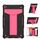 Per Samsung Galaxy Tab A10.1 (2019) T510 Staffa a forma di T Contrasto Colore antiurto PC + Custodia protettiva piatta in silicone (nero + rosa rossa) Per Samsung Galaxy Tab A10.1 (2019) T510 Staffa a forma di T Contrasto Colore antiurto PC + Custodia protettiva piatta in silicone (nero + rosa rossa)