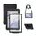 Per Samsung Galaxy Tab A 8.4 2020 T307U Ammortizzatore in silicone colorato + custodia protettiva per PC con supporto e tracolla e cinturino a mano e proteggi a mano (nero)