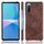 Per Sony Xperia 1 III anti-antiurtima texture texture PC + custodia PU (marrone) Per Sony Xperia 1 III anti-antiurtima texture texture PC + custodia PU (marrone)