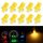 10 PCS 0.4W B8.5 Pannello strumenti a cuneo COB LED Light Dashboard Gauge Cluster Indicatore Lampadina (ambra)