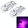 2 PCS T10 2W 2 SMD-3030 LED Lampada per luci di ingombro per auto, CC 12V (luce rosa)