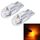 2 PCS T10 2W 2 SMD-3030 LED Lampada per luci di ingombro per auto, CC 12V (luce gialla)