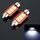 2 PCS 2W 100 LM 6000K 36MM 6 LED SMD-7020 Porta bicuspide Decodifica Cupola per auto Lampada da lettura a LED, CC 12V (luce bianca)