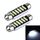 2 PCS 2W 100 LM 6000K 41MM 6 LED SMD-7020 Porta bicuspide Decodifica Cupola per auto Lampada da lettura a LED, CC 12V, Luce bianca (nera)