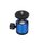 Mini testa a sfera in metallo panoramica con rotazione a 360 gradi per DSLR e fotocamere digitali (blu)