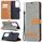Per Samsung Galaxy S30 Custodia in pelle a vibrazione orizzontale con texture denim abbinata a colori ultra con supporto e slot per schede, portafoglio e cordino (grigio) Per Samsung Galaxy S30 Custodia in pelle a vibrazione orizzontale con texture denim abbinata a colori ultra con supporto e slot per schede, portafoglio e cordino (grigio)