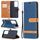 Per Samsung Galaxy S30 Custodia in pelle a vibrazione orizzontale con texture denim abbinata a colori ultra con supporto e slot per schede, portafoglio e cordino (blu scuro) Per Samsung Galaxy S30 Custodia in pelle a vibrazione orizzontale con texture denim abbinata a colori ultra con supporto e slot per schede, portafoglio e cordino (blu scuro)
