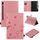 Per Samsung Galaxy Tab S6 T860 Cat Bee Embossing Pattern Tavolo antiurto Custodia protettiva in pelle con flip orizzontale per PC con supporto e slot per schede e portafoglio e slot per penna e funzione sveglia / sonno (rosa)