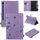 Per Samsung Galaxy Tab S6 T860 Cat Bee Embossing Pattern Tavolo antiurto Custodia protettiva in pelle con flip orizzontale per PC con supporto e slot per schede e portafoglio e slot per penna e funzione sveglia / sonno (viola) Per Samsung Galaxy Tab S6 T860 Cat Bee Embossing Pattern Tavolo antiurto Custodia protettiva in pelle con flip orizzontale per PC con supporto e slot per schede e portafoglio e slot per penna e funzione sveglia / sonno (viola)