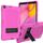 Per Samsung Galaxy Tab A 10.1 (2019) / T510 Custodia protettiva in silicone antiurto per robot a colori a contrasto + custodia protettiva per PC con supporto (rosa rossa nera) Per Samsung Galaxy Tab A 10.1 (2019) / T510 Custodia protettiva in silicone antiurto per robot a colori a contrasto + custodia protettiva per PC con supporto (rosa rossa nera)