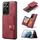 Per Samsung Galaxy S21 Ultra 5G JEEHOOD Custodia protettiva staccabile magnetica retrò con portafoglio e slot per schede e supporto (rosso) Per Samsung Galaxy S21 Ultra 5G JEEHOOD Custodia protettiva staccabile magnetica retrò con portafoglio e slot per schede e supporto (rosso)