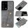 Custodia protettiva magnetica antiurto in PU + TPU con doppia fibbia per Samsung Galaxy S21 Ultra 5G con slot per scheda e supporto (grigio) Custodia protettiva magnetica antiurto in PU + TPU con doppia fibbia per Samsung Galaxy S21 Ultra 5G con slot per scheda e supporto (grigio)