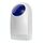 Sirena cablata all'aperto con torcia elettrica blu (PA-100), può essere utilizzata 12V come batteria di riserva (non inclusa) (bianco)