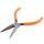 Pinza a becco piatto mini gioielliere utensile manuale con impugnature morbide (arancione) Pinza a becco piatto mini gioielliere utensile manuale con impugnature morbide (arancione)