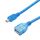 Mini cavo adattatore da USB a USB 2.0 AF OTG a 5 pin, lunghezza: 22 cm (blu) Mini cavo adattatore da USB a USB 2.0 AF OTG a 5 pin, lunghezza: 22 cm (blu)