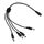 Cavo di alimentazione CC da 1 femmina a 4 spine maschio 5,5 x 2,1 mm (nero) Cavo di alimentazione CC da 1 femmina a 4 spine maschio 5,5 x 2,1 mm (nero)