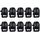 Per Galaxy S7 / G930 10 pezzi copriobiettivo fotocamera posteriore + staffa torcia (nero) Per Galaxy S7 / G930 10 pezzi copriobiettivo fotocamera posteriore + staffa torcia (nero)