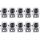 Per Galaxy S7 / G930 10 pezzi copriobiettivo fotocamera posteriore + staffa torcia (argento) Per Galaxy S7 / G930 10 pezzi copriobiettivo fotocamera posteriore + staffa torcia (argento)
