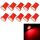 10 PCS T10 8 LED Lampadina di segnalazione per auto (luce rossa)