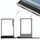 Vassoio per scheda SIM + vassoio per scheda micro SD per Blackberry Priv (nero) Vassoio per scheda SIM + vassoio per scheda micro SD per Blackberry Priv (nero)