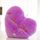 Cuscino giocattolo cuscino in peluche leggero a forma di cuore con motivo a lettere inglesi (viola)